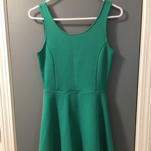 Green skater dress